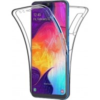 Samsung Galaxy A50 OEM Front & Back Silicone Σκληρη Two Crystal Διάφανο 