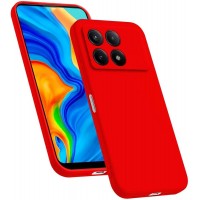 OEM HARD COVER Θήκη Σιλικόνης Για Xiaomi POCO X6 PRO Προστασία Κινητό -Κόκκινο