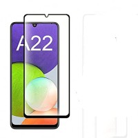 Tempered Glass 9H Για Samsung A22 4G Full Glue Προστατευτικό Οθόνης - Μαύρο