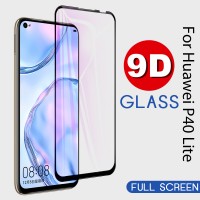 Tempered Glass 9H Για Huawei P40 LITE 5G Full Cover Glue Προστατευτικό Οθόνης Mαύρο