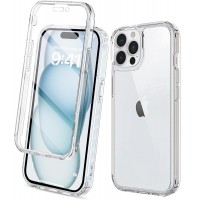 iphone 15 PRO MAX OEM Front & Back Silicone Σκληρη Two Crystal- Διάφανο 