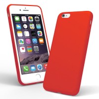 OEM Back Hard Cover Case Σιλικόνη Για Iphone 6/6S Προστασία Κινητό -Κόκκινο