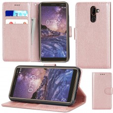 NOKIA 7 Plus - ΘΗΚΗ BOOK STYLE SMART ΜΑΓΝΗΤΙΚΗ ΑΝΟΙΧΤΟ ΡΟΖΕ