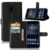 NOKIA 6 - ΘΗΚΗ BOOK STYLE SMART ΜΑΓΝΗΤΙΚΗ Μαύρο