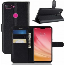 OEM Βιβλίο Θήκη Για Xiaomi MI 8 LITE δερμάτινο μαζί με Stand - Μαύρο