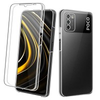 Xiaomi Mi Poco M3 OEM Front & Back Silicone Σκληρη Two Crystal Διάφανο 