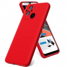  OEM HARD COVER Θήκη Σιλικόνης Για Xiaomi REDMI12C/11A Προστασία Κινητό -Κόκκινο