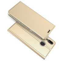 OEM Βιβλίο Θήκη Για Huawei P20 Lite δερμάτινο μαζί με Stand - (ΧΡΥΣΟ)