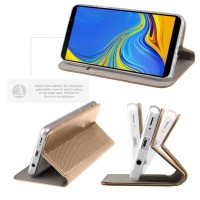 ΘΗΚΗ SAMSUNG A7 (2018) SMART MAGNET BOOK (ΧΡΥΣΟ)