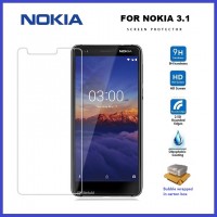 Tempered Glass Για Nokia 3.1 Glue Προστατευτικό Οθόνης  - διαφανής