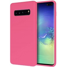 OEM Back HARD Cover Case Σιλικόνη Για Samsung S10 Προστασία Κινητό Φούξια