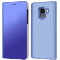 Θήκη Book Style  CLEAR View Flip Case για Samsung (Galaxy A8 2018/ A5 2018) - (ΜΠΛΕ)