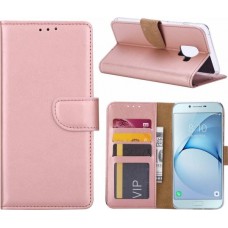 Θήκη Book Style με Βάση Στήριξης για Samsung (Galaxy A8 2018/ A5 2018) - (ΑΝΟΙΧΤΟ ΡΟΖΕ)