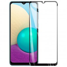 Tempered Glass 9H Για Samsung A 02 Full Glue Προστατευτικό Οθόνης - Μαύρο