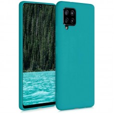 OEM Back Hard Cover Case Σιλικόνη Για Samsung A42 Προστασία Κινητό -BLUE PETROL