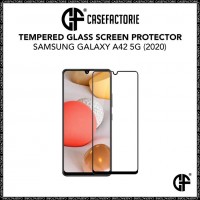 Tempered Glass Για Samsung A 42 Full Glue Προστατευτικό Οθόνης - Μαύρο